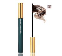 Gentle Brown Ultra Fine Waterproof Mascara for Fine Short Eyelashes - Lengthening, Thickening & Curling - Smudgeproof Tubing Formula for Long-Lasting Natural Eye Makeup