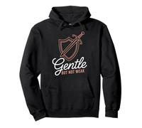 Gentle But Not Weak Shield Sword Warrior Pullover Hoodie
