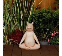 Gentle Cast Stone Yoga Pig Garden Statue Pig Garden Ornament
