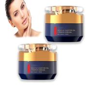 Gentle Castor Oil Firming Cream,Skin Care Facial Moisturizer Face Cream for Women, Supports Skin Firmness, Improves the Look of Fine Lines, Deep Hydration, for All Skin Types (2pcs)