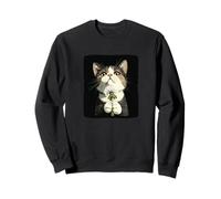 Gentle Cat with Dandelion in Paws for a Dreamy Vibe Sweatshirt