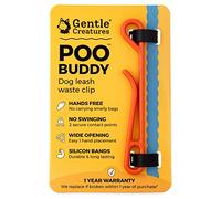 GENTLE CREATURES Poo Buddy - No-Swing Dog Poop Bag Holder For Leash, Waste Bag Carrier - Hand-Free Clip For Hiking