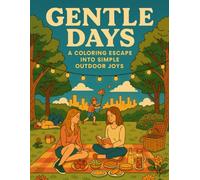 Gentle Days: A Coloring Escape into Simple Outdoor Joys: 50 Easy-to-Color Black and White Scenes of Cozy Outdoor Moments for Stress Relief, Mindfulness, and Relaxation
