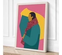 Gentle Embrace Modern Canvas Wall Art Print 36x24 Inch (91 x 61 cm)