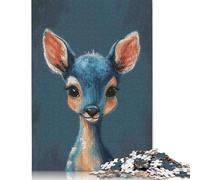 Gentle Fawn Portrait Puzzles for Adults 1000 Piece Wooden Puzzle Adult Jigsaw Puzzle Puzzles for Adults Teens 1000pcs (75x50cm)