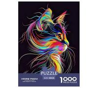 Gentle-feline-modern-art Jigsaw Puzzles for Adults Interesting Puzzle Game 1000 Piece Impossible Puzzle Home Decoration Gifts 38x26cm/1000pcs