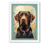 Gentle Gaze Modern Framed Wall Art Print A3 (42×29.7cm) White, Wall Decor for Living Room, Bedroom, Office & Home, Ready to Hang, Art Gift