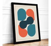 Gentle Geometry Modern Framed Wall Art Print A3 (42×29.7cm) Black, Wall Decor for Living Room, Bedroom, Office & Home, Ready to Hang, Art Gift