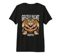 Gentle Giant Maine Coon Cat Both Words Equally True Premium T-Shirt