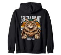 Gentle Giant Maine Coon Cat Both Words Equally True Zip Hoodie