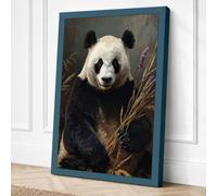 Gentle Giant Panda Minimalist Canvas Wall Art Print 18x12 Inch (46 x 30 cm)