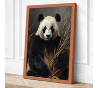 Gentle Giant Panda Minimalist Canvas Wall Art Print 24x16 Inch (61 x 41 cm)