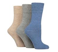 Gentle Grip - 3 Pack Ladies Bamboo Non Elastic Leisure Socks with Cushioned