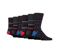 Gentle Grip 6 Pack Mens Non Elastic Loose Top Bamboo Socks - SOMRM10 - 6-11 UK
