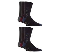 Gentle Grip Men's 3 Pair Plain Cotton Socks Black 6-11