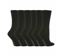 Gentle Grip 6 Pairs of Cotton Ladies Non Elastic Socks | Soft Top