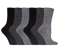 Gentle Grip - 6 pairs women's diabetic socks without elastic rubber printed 37-42 eur, One Size