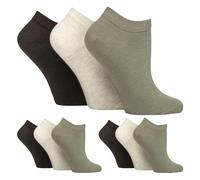 Gentle Grip 9 Pack Ladies Diabetic Sneaker Socks Low Cut Wide Ankle Socks