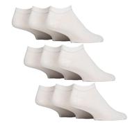 Gentle Grip 9 Pack Mens Diabetic Trainer Socks Extra Wide Socks for Swelling (UK, Numeric, 6, 11, Regular, Regular, White)