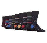 Gentle Grip 9 Pair Multipack Mens Bamboo Socks Soft Loose Top Non Elastic Socks for Swollen Legs (6-11, SOMRM080910)