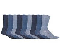 Gentle Grip 9 Pairs Men's Non Elastic Cotton Socks - Soft, Loose Top Socks | Diabetic Friendly