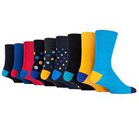 Gentle Grip 9 Pairs Men's Non Elastic Cotton Socks - Soft, Loose Top Socks | Diabetic Friendly