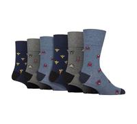 Gentle Grip NEW: 6 Pairs Men's No Elastic Socks 6-11 uk, 39-45 eur