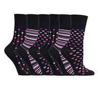 Gentle Grip Sock Shop 6 Pairs Ladies Loose Soft Top Non Elastic Bamboo Socks (4-8 UK, SOLRM33)