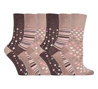 Gentle Grip Sock Shop 6 Pairs Ladies Loose Soft Top Non Elastic Bamboo Socks (4-8 UK, SOLRM34)
