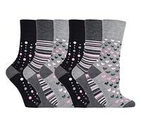 Gentle Grip Sock Shop 6 Pairs Ladies Loose Soft Top Non Elastic Bamboo Socks (4-8 UK, SOLRM36)