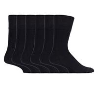 Gentle Grip Sock Shop 6 Pairs Mens Loose Soft Top Non Elastic Bamboo Socks (6-11 UK, SOMRM01)