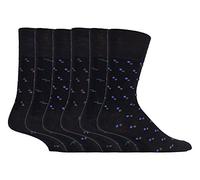 Gentle Grip Sock Shop 6 Pairs Mens Loose Soft Top Non Elastic Bamboo Socks (6-11 UK, SOMRM03)
