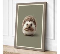 Gentle Hedgehog Minimalist Canvas Wall Art Print 18x12 Inch (46 x 30 cm)