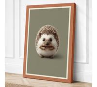 Gentle Hedgehog Minimalist Canvas Wall Art Print 24x16 Inch (61 x 41 cm)
