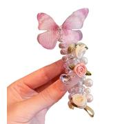 Gentle Hold Spirals Coil Hair Bands Stretchy Ponytail Holders For Women Girls Long Accessories Kids Safe Resin Ties
