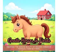 Gentle Horses in Fields: Horse coloring book for relaxation, calm farm coloring book, calming horse barn scenery coloring book, relaxing nature horse ... meditative horse barn landscape coloring book