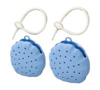 Gentle Intense Aroma Control Shower Steamer Holder(blue) | Rotate to switch modes, control aroma intensity, strong suction cup, fits smooth tiles, 2-pack value set