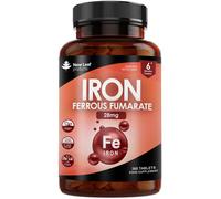 Gentle Iron Tablets 28mg High Strength Ferrous Fumarate Iron - Vegan Iron Supplements for Men and Womens Health - Reduction in Tir