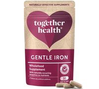 Gentle Iron - Together Health - Whole Food Nutrients - Iron and B Vitamins - Vegan Friendly - Made in The UK - 60 Vegecaps - Pack of 2