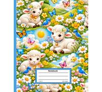 Gentle Lambs Composition Notebook: Cute Lamb & Spring Meadow Wide Ruled Notebook for Kids, 200 Writing Pages, 7.5" x 9.25": A Beautiful Faith-Inspired ... Church, Homeschool, and Everyday Learning