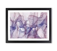 Gentle Movement In Abstract Modern Art Framed Wall Art Print, Ready to Hang Picture for Living Room Bedroom Home Office Décor, Black A4 (34 x 25 cm)