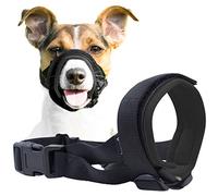 Gentle Muzzle Guard for Dogs - Prevents Biting and Unwanted Chewing Safely - New Secure Comfort Fit - Soft Neoprene Padding - No More Chafing - Training Guide Helps Build Bonds with Pet (Grey, S+)