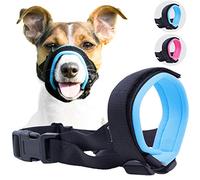Gentle Muzzle Guard for Dogs - Prevents Biting and Unwanted Chewing Safely Secure Comfort Fit - Soft Neoprene Padding - No More Chafing - Training Guide Helps Build Bonds with Pet (XS, Blue)