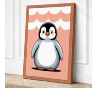 Gentle Penguin Chick Modern Canvas Wall Art Print 36x24 Inch (91 x 61 cm)
