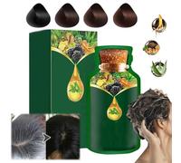 Gentle Plant Based Quick Hair Dye, Natural Plant Hair Dye, Plants Extract Dye Protection Cream, Home for the Elderly and Young People to Accurately Cover Gray Hairs - 10packs/Box (Brown)
