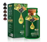 Gentle Plant-Based Quick-Use Hair Dye, Natural Plant Extract Hair Dye with Hair Mask, for the Elderly and Young People to Accurately Cover Gray Hairs (Grey)