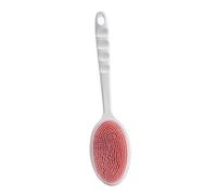 Gentle Pore Exfoliator Exfoliating Body Scrubber for Men Silicone with Handle Back Bath Brush Deep Cleansing Promoting Blood Circulation Shower White