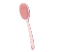 Gentle Pore Exfoliator Exfoliating Body Scrubber for Men Silicone with Handle Back Bath Brush Deep Cleansing Promoting Blood Circulation Shower Pink