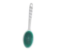 Gentle Pore Exfoliator Exfoliating Body Scrubber for Men Silicone with Handle Back Bath Brush Deep Cleansing Promoting Blood Circulation Shower Green