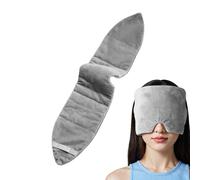 Gentle Pressure Sleep Aid - Cooling Silk Breathable Fabric, Removable Lavender Sachet Pouch, Zero Light Leak Nose Flap, 360 Degree Blackout Curved | Shape for Airplane Vacation Women Kids Camping